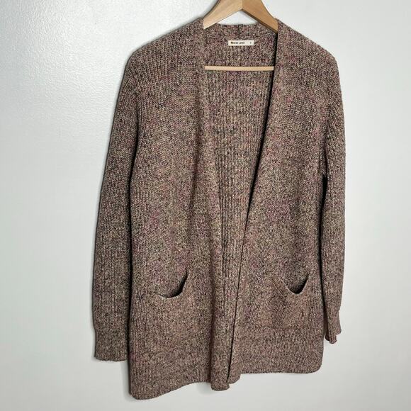 Marine Layer Womens Cabin Cardigan Sweater Small Brown Haether Knit Pockets - Picture 4 of 12